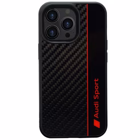 Audi Carbon Fiber Stripe iPhone 13 Pro Max 6.7" must/must hardcase AUS-TPUPCIP13PM-R8/D1-BK