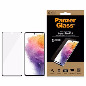 PanzerGlass E2E Regular karastatud klaas jaoks Samsung Galaxy A73 - with must raamiga