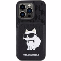 Karl Lagerfeld Saffiano Cardslots and Stand Monogram Choupette Ümbris jaoks iPhone 15 Pro Max - must