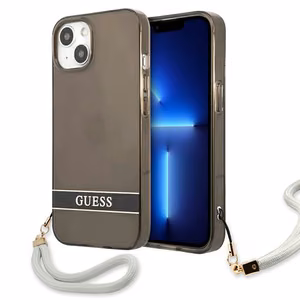 Guess GUHCP13SHTSGSK iPhone 13 mini 5.4" must/must kõvakott Läbipaistev Stap