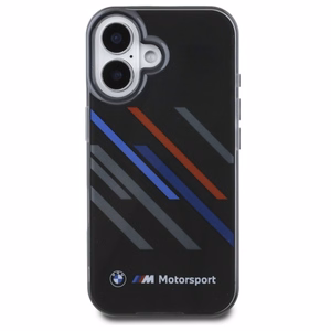 BMW Motosport IML Random Stripes iPhone 16 Plus Ümbris - must