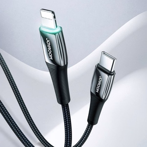 USB kaabel Joryoom S-1224K2 must Type-C / Lightning 120cm (kuni 20W)