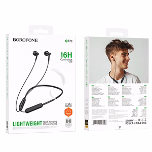 Borofone Sports earphones BE70 Light bluetooth black