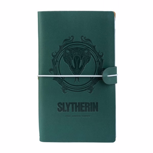 Harry Potter Slytherin nahast reisimärkmik, 12 × 19,6 cm, roheline