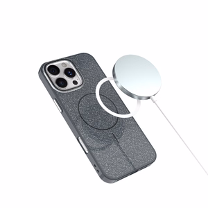 Glitter Thin Mag ümbris for iPhone 17 Pro 6,3" must