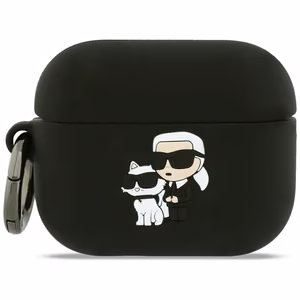 Karl Lagerfeld Silicone Karl & Chaupette Head 3D Ümbris jaoks AirPods Pro 3 - must