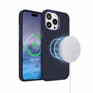 Crong Color Cover LUX Magnetic ümbris seadmele iPhone 15 Pro, MagSafe'iga ühilduv, tumesinine