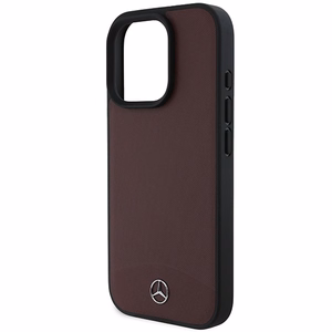 Mercedes Textured And Plain Leather MagSafe ümbris jaoks iPhone 16 Pro Max - punane