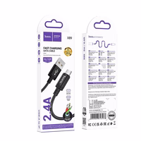 Kaabel USB A to Micro USB Hoco 2,4A 2 m X89 must