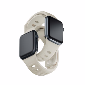3mk silikoonrihm Apple Watchile, 42/44/45/46/49 mm, Nude, suur suurus