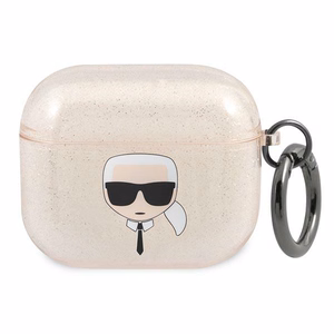 Karl Lagerfeld Glitter Karl's Head чехол для AirPods 3 - золотой