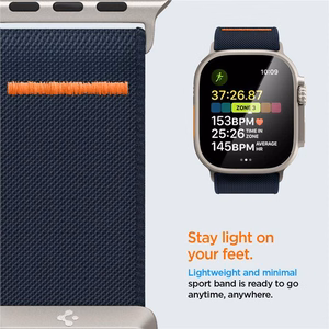 Spigen Fit Lite Ultra Strap jaoks Apple Watch 4/5/6/7/8/9/SE/Ultra (42/44/45/49 mm) - tumesinine