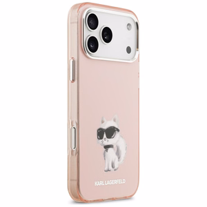 Karl Lagerfeld IML Aquarelle Choupette & Logo MagSafe Ümbris jaoks iPhone 17 Pro Max - Roosa