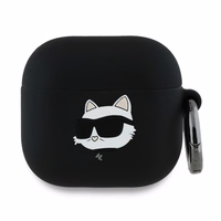 Karl Lagerfeld Silicone Choupette Head 3D Ümbris jaoks AirPods 4 - must