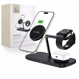 Tech-Protect QI15W-A45 3in1 Wireless Laadija koos MagSafe jaoks Apple Devices - must