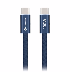 Kaabel USB C USB C Forcell F-Energy QC4.0 PD 5A 100W Cafule Color 1,2 m ACYH23 tumesinine
