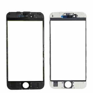 LCD screen glass Apple iPhone 6S with frame and OCA valge V3