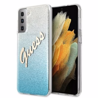 Guess GUHCS21MPCUGLSBL S21+ G996 sinine/sinine kõvakaaneline Glitter Gradient Script