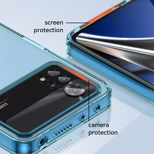 Outer Space Case for Xiaomi Poco X4 Pro 5G ümbris paindliku raamiga sinine