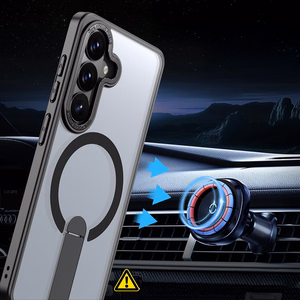 Чехол Hybrid Armor X для Samsung Galaxy A36 / A37 с подставкой, совместим с MagSafe — чёрный