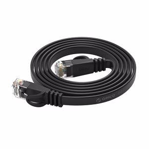 Orico PUG-C7B CAT7 10Gbps RJ45 Etherneti võrgukaabel interneti LAN lapik 20m - must