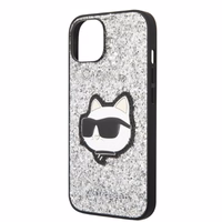 Karl Lagerfeld KLHCP14SG2CPS iPhone 14 6.1" hõbedane/hõbedane hardcase Glitter Choupette Patch