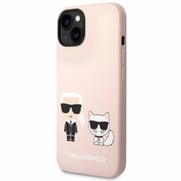 Karl Lagerfeld KLHMP14MSSKCI iPhone 14 Plus 6.7 "hardcase light roosa / light roosa Silicone Karl & Choupette Magsafe