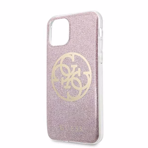 Guess GUHCN58PCUGLPI iPhone 11 Pro roosa/roosa hard case 4G Circle Glitter