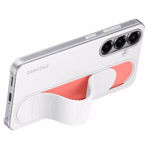 Samsung Standing Grip Case ümbris, sobib mudelile Samsung Galaxy S25, valge