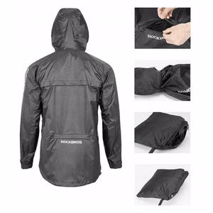 Rockbros YPY013BK4XL hingav tuulekindel vihmajope, suurus XXXXL - must