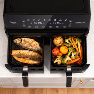 TEESA AIR FRYER DUAL POT XXL kuumaõhufritüür, 8 l, 2700 W