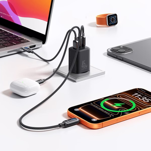 Joyroom JR-TO1 GaN 45W USB-C Lightning USB-A seinalaadija must