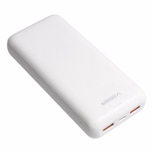 VEGER powerbank 20000 mAh PD QC3.0 2A20W L20S (VP2039PD / W2039PD) valge