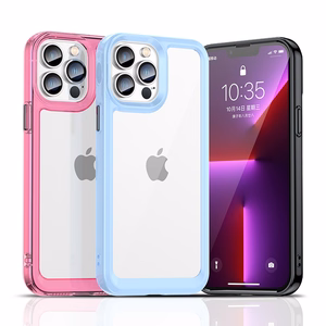 Outer Space Case ümbris iPhone 12 Pro Max kõva kate koos geelraamiga Punane