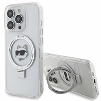Karl Lagerfeld KLHMP15LHMRSCHH iPhone 15 Pro 6.1" valge/valge hardcase Ring Stand Choupette Head MagSafe
