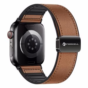 Strap for Apple Watch Forcell F-Design FA21 magnetic eco-friendly leather 42 / 44 / 45 / 49 mm brown
