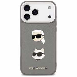 KARL LAGERFELD ümbris jaoks IPHONE 17 Pro Max KLHCP17XPSFDHPOG (FW Grained PU W/ K&C Heads Pin & Logo) hall