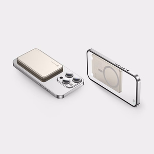 Forcell F-Energy Slim F5K9 akupank, MagSafe'iga ühilduv, 5000 mAh, 15 W, QC 4.0, PD 3.0, Cloud Dancer