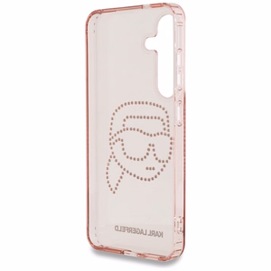 Karl Lagerfeld Rhinestones K. Head Logo Samsung Galaxy S25 Ümbris roosa