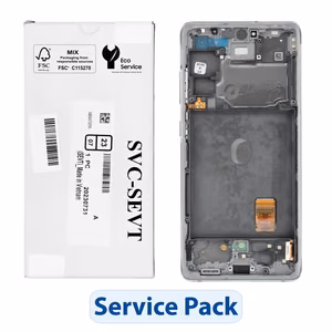 ServicePack LCD Display SAMSUNG S20 FE 4G/5G G780F/G781F GH82-31329B valge