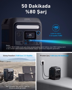 Anker SOLIX C300X kaasaskantav elektrijaam, liitium-raudfosfaat (LiFePO4) aku, 90000 mAh
