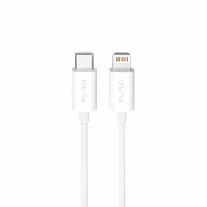 Puro TPE 20W USB-C - Lightning Kaabel 3m - valge