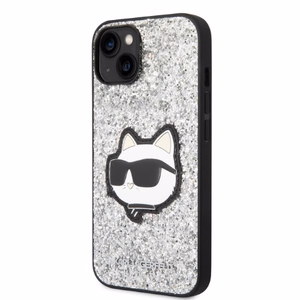 Karl Lagerfeld KLHCP14MG2CPS iPhone 14 Plus 6.7" hõbedane/hõbedane hardcase Glitter Choupette Patch