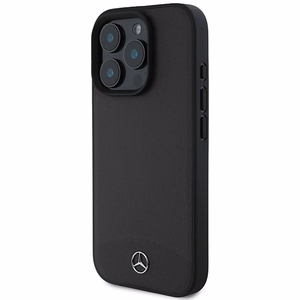 Mercedes Textured And Plain Leather MagSafe ümbris jaoks iPhone 16 Pro Max - must
