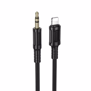 Borofone BL25A Nice AUX-kaabel Lightning - 3.5mm jack, 1 m, must