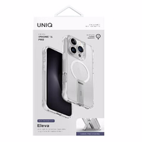 Uniq Eleva with Vertica Stand Ümbris jaoks iPhone 16 Pro - läbipaistev