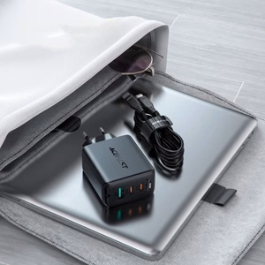 Laadija Acefast A13 must 65W (2xPD / 1xQC3.0) + Type-C / Type-C 120cm kaabel