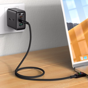 Acefast C7-03 кабель USB-C USB-C 100W 1.2м с дисплеем - чёрный