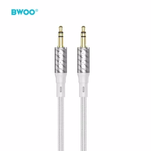 Аудиоадаптер Bwoo (AUX075) 3,5 мм — 3,5 мм серый