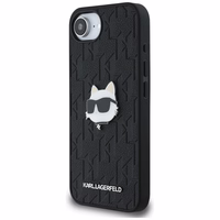 Karl Lagerfeld Monogram Choupette Head Pin iPhone 16e Ümbris - Must